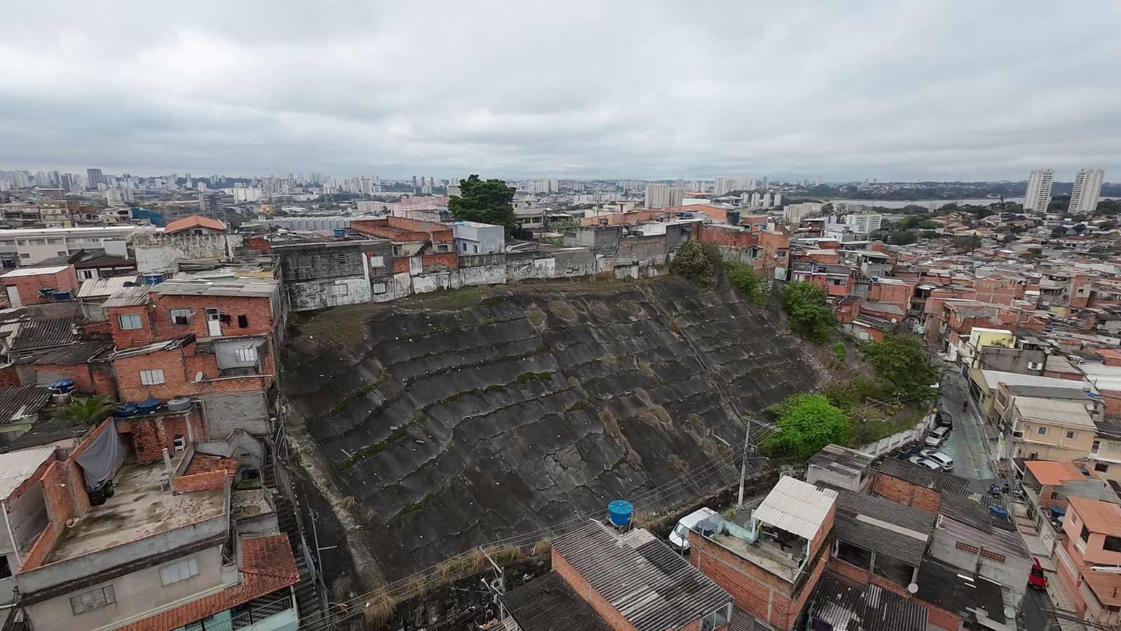 Vista aérea da área a ser criado o Megamural